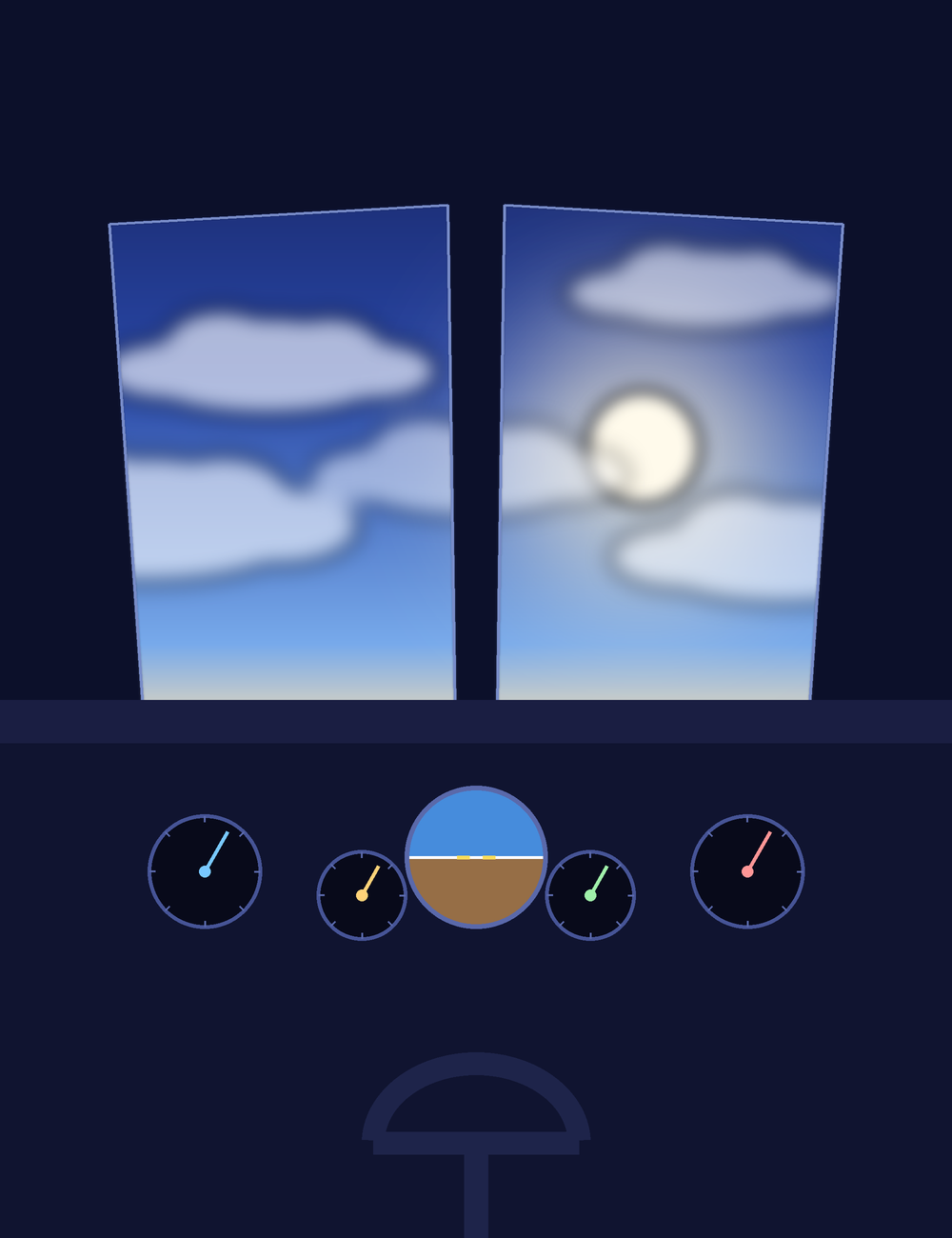 Vue depuis le cockpit